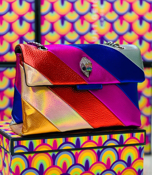 KURT GEIGER — Official Model Handbag (New Design | Premium Quality | With Box & Dust Bag) (Blue with Mix Colors)