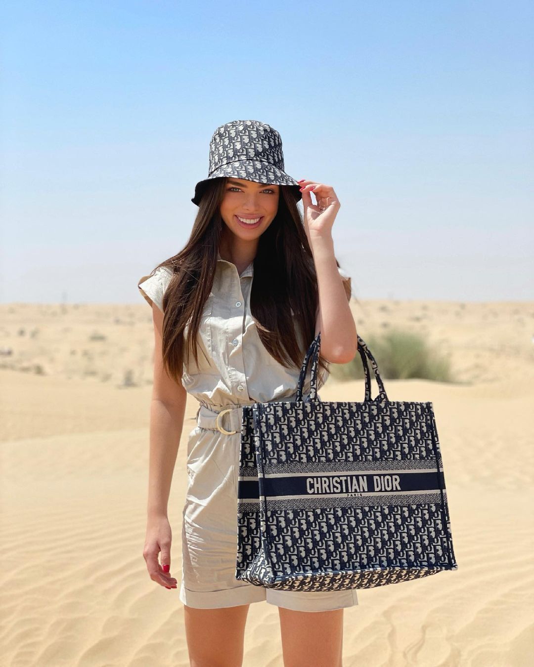CHRISTIAN DIOR — Fully Embroidered Tote Book Bag (Master Quality | Complete Branding) (Black)