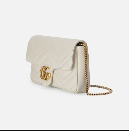 GUCCI — 2pc Designer Crossbody & Wallet Set (Original Leather | Master Series) (White)