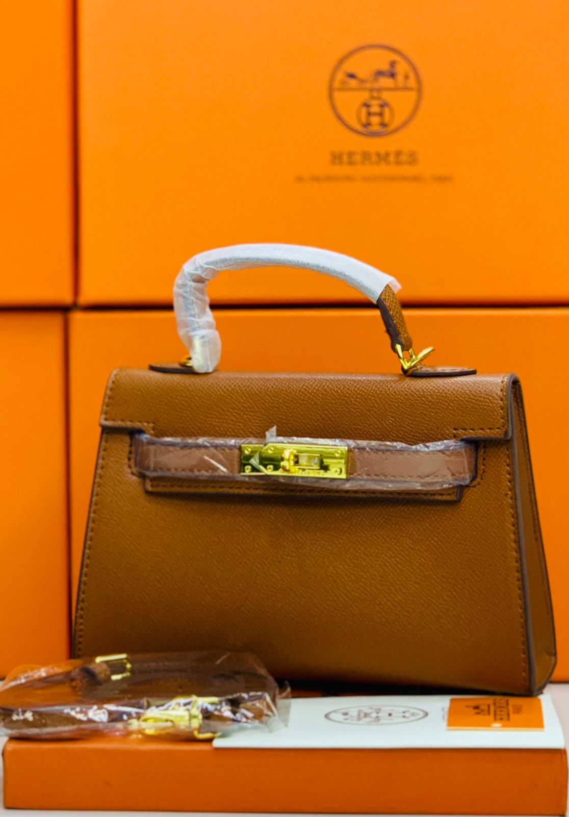 H-E-R-M-È-S Kelly 20 Mini Sellier – Petite Icon Women Bag (Brown)