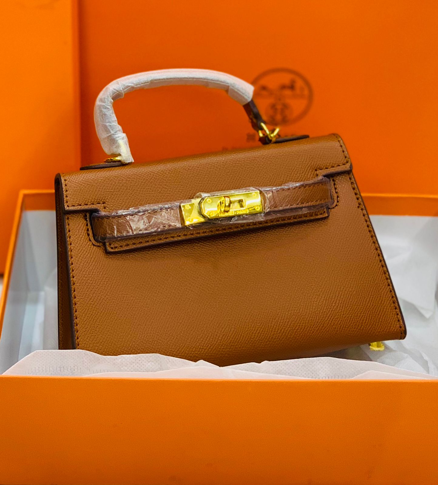 H-E-R-M-È-S Kelly 20 Mini Sellier – Petite Icon Women Bag (Brown)