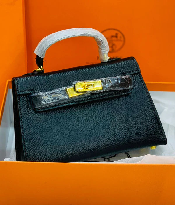 H-E-R-M-È-S Kelly 20 Mini Sellier – Petite Icon Women Bag (Black)