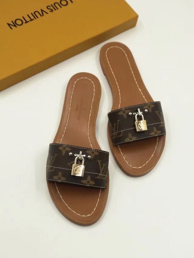 LOUIS VUITTON — Women's Designer Heels (Size 36-42 | With Brand Box) (Beige & Brown)