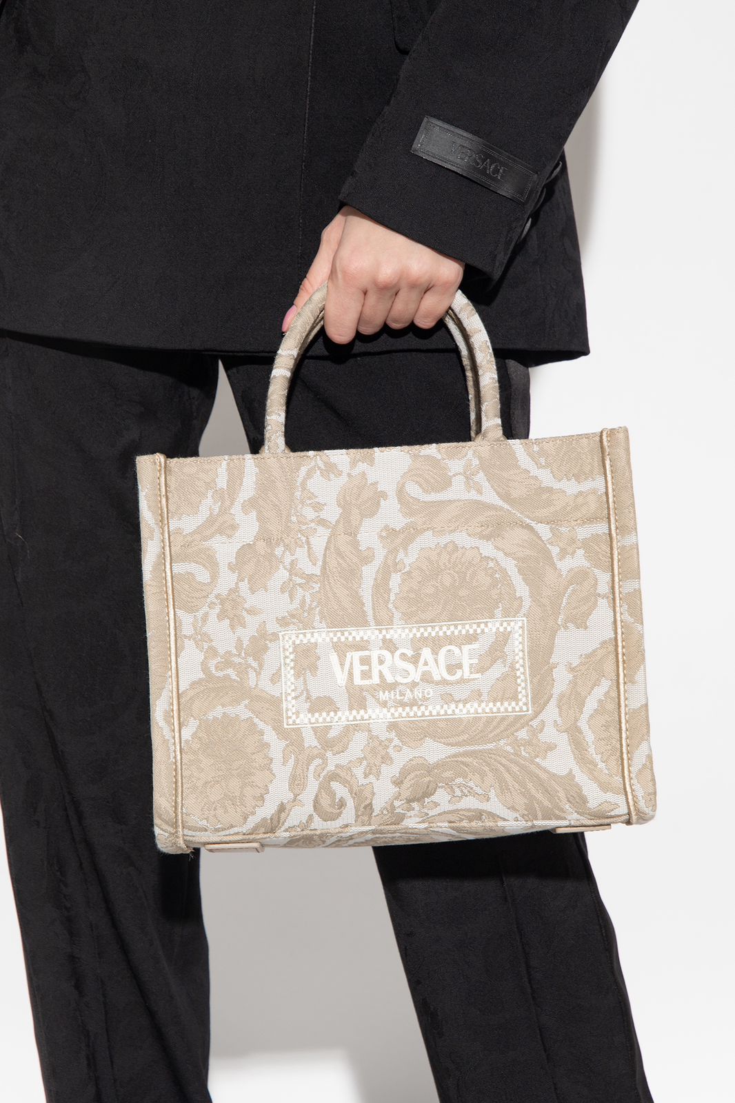 VERSACE — Embroidered Women's Handbag (Master Quality | Full Branding | Premium Finish) (Beige)