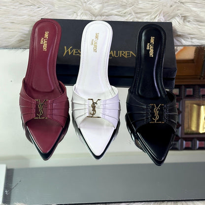 YSL — Women's Heels (3 Stunning Colors | Premium Quality | Brand Box Included) (Black)