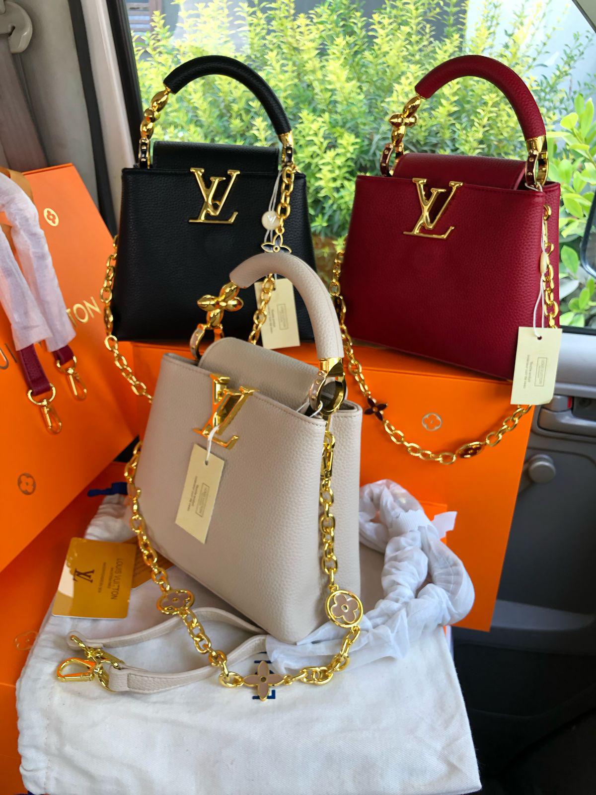 Louis Vuitton — Mini Capucines Bag (AAA Quality | Brand Box & Card Included) (Black)