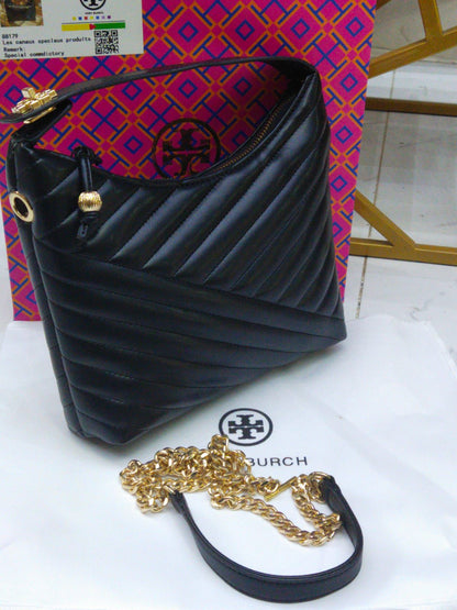 Tory Crossbody Bag – High Quality | With Long Belt & Brand Box (Black)