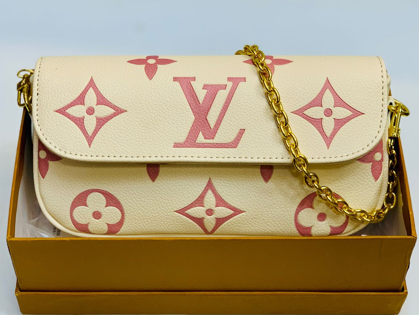 LV Brand Crossbody – Premium Quality (Off White)