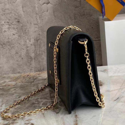 Louis Vuitton New Logo Crossbody Bag – Chic Edition (Black)