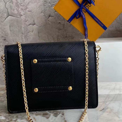 Louis Vuitton New Logo Crossbody Bag – Chic Edition (Black)