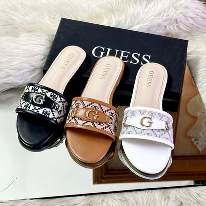 GUESS Premium Slippers – Restocked (Brown)