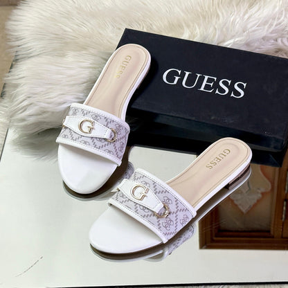 GUESS Premium Slippers – Restocked (White)