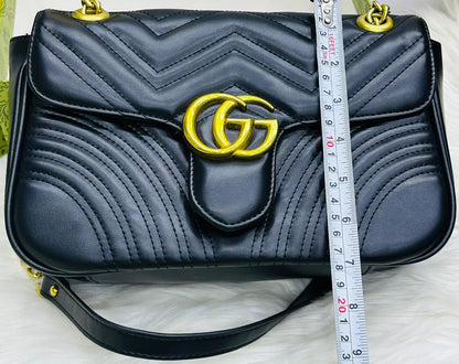 GUCCI GG Marmont-Inspired – Official Model Women Bag with Box(Black)