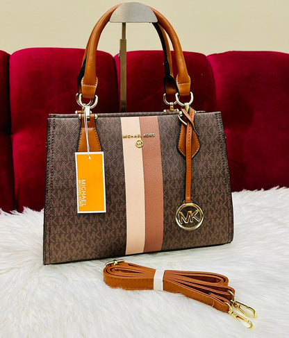 MICHAEL KORS-Inspired Handbag – High Quality Women Bag with Brand Dust Bag(Dark Brown)