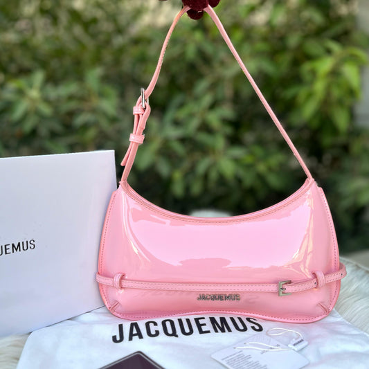 JACQUEMUS-Inspired Crossbody – Master Quality Women Bag with Full Branding(off pink)