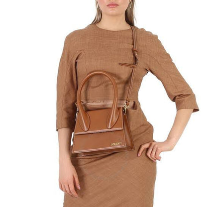 J-A-C-Q-U-E-M-U-S Le Grand Chiquito Tote – Luxe Mini Statement Women Bag (Brown-2)