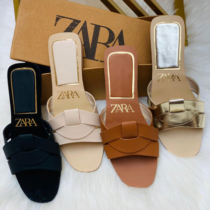 ZARA Basic Slipper – Everyday Women Footwear with Brand Box (Black)