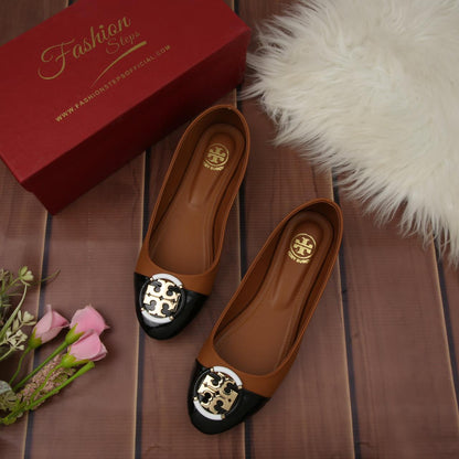 TORY BURCH-Inspired Stylish Pumps – Premium Women Footwear in Beautiful Colours(Brown)