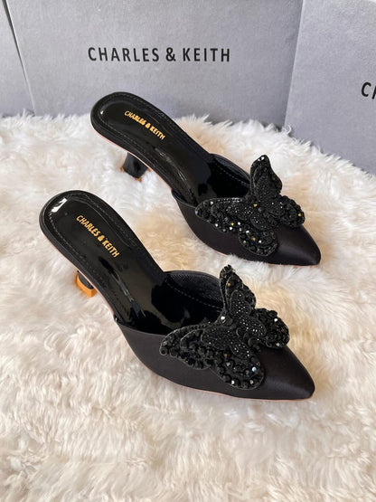 C-H-A-R-L-E-S & K-E-I-T-H Women Heels – Elegant Collection (Black)