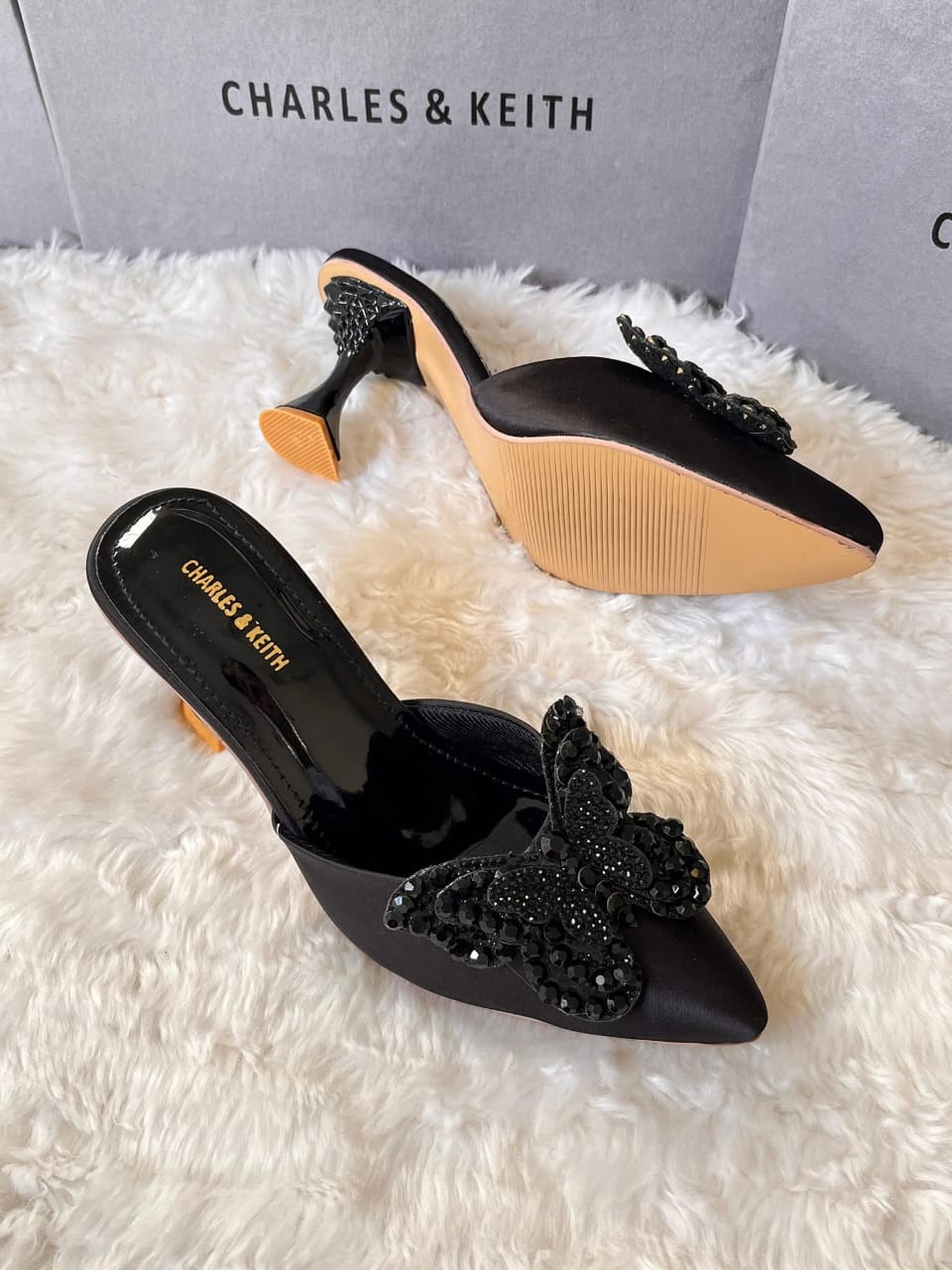 C-H-A-R-L-E-S & K-E-I-T-H Women Heels – Elegant Collection (Black)