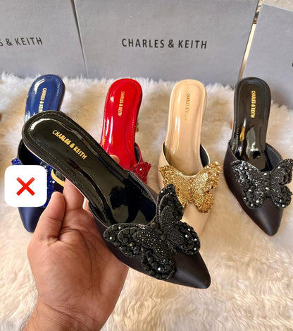 C-H-A-R-L-E-S & K-E-I-T-H Women Heels – Elegant Collection (Black)