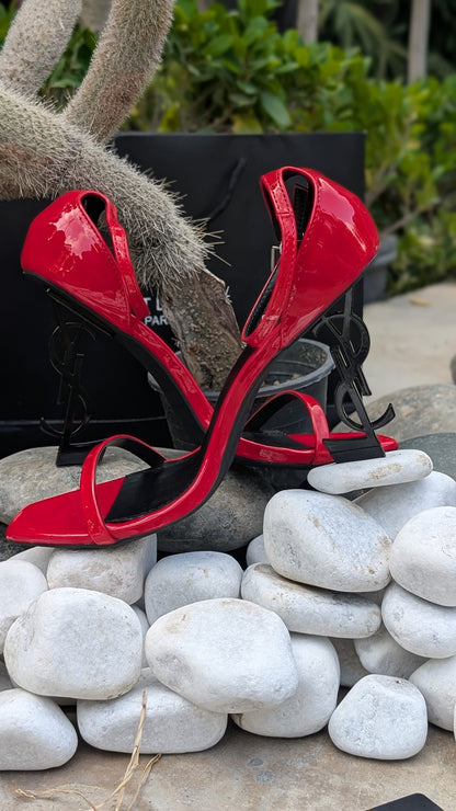 SAINT LAURENT PARIS – Luxury Heels for Women (Maroon)