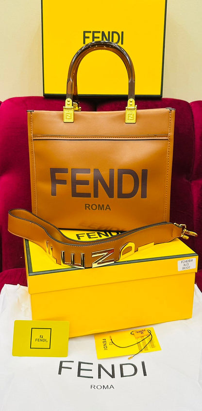 F-E-N-D-I Premium Tote Women Bag – Luxury Edition (Brown 1)