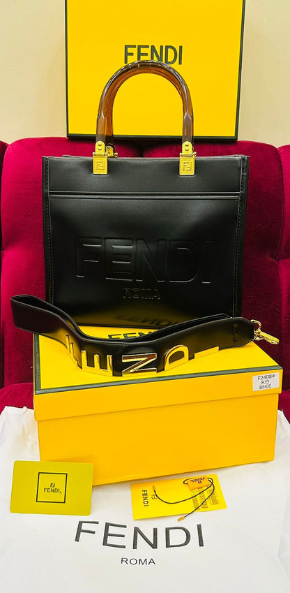F-E-N-D-I Premium Tote Women Bag – Luxury Edition (Black)