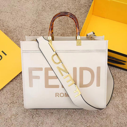 F-E-N-D-I Premium Tote Women Bag – Luxury Edition  (White)