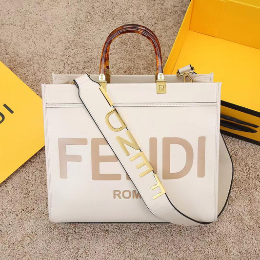 F-E-N-D-I Premium Tote Women Bag – Luxury Edition  (White)