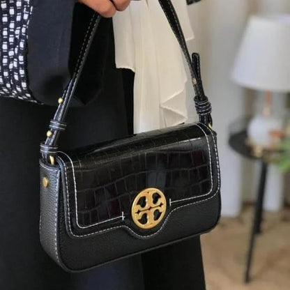 TORY BURCH Felix Mini Flap Shoulder Bag (Black/Gold 2)