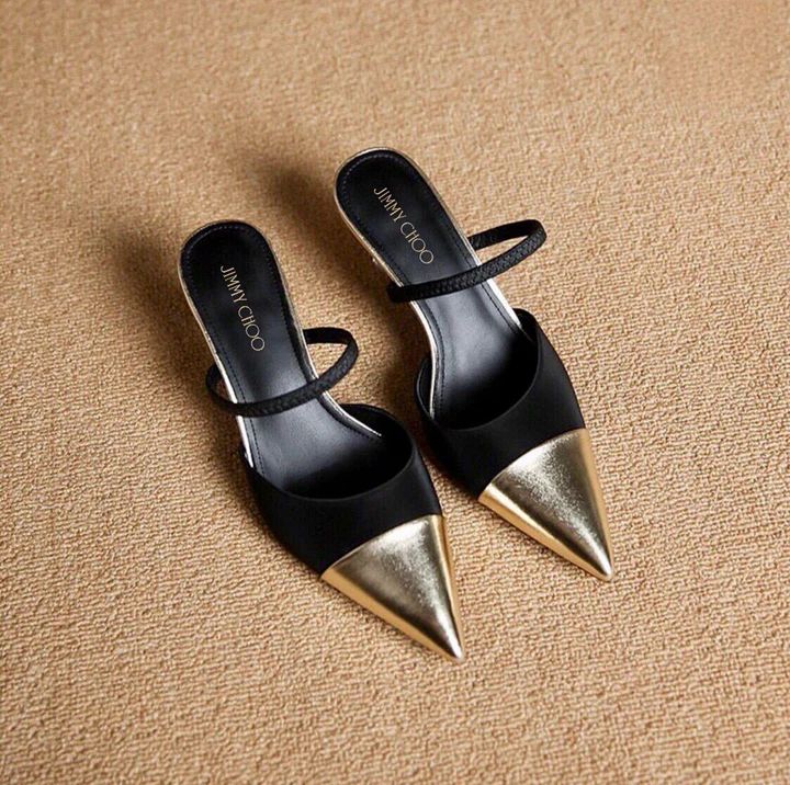 JIMMY CHOO – Elegant Heels (Black/Gold)