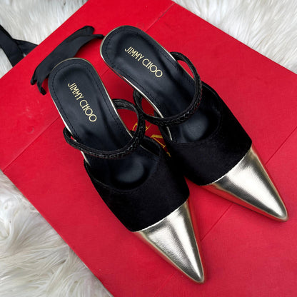 JIMMY CHOO – Elegant Heels (Black/Gold)