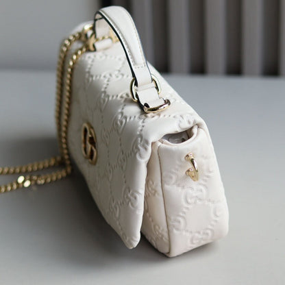 GUCCI GG Milano Mini Women Bag – Luxury Handbag with Chain Strap(White)