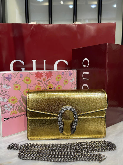 Gucci Dionysus Mini Women Bag – Luxury Designer Crossbody (Gold)