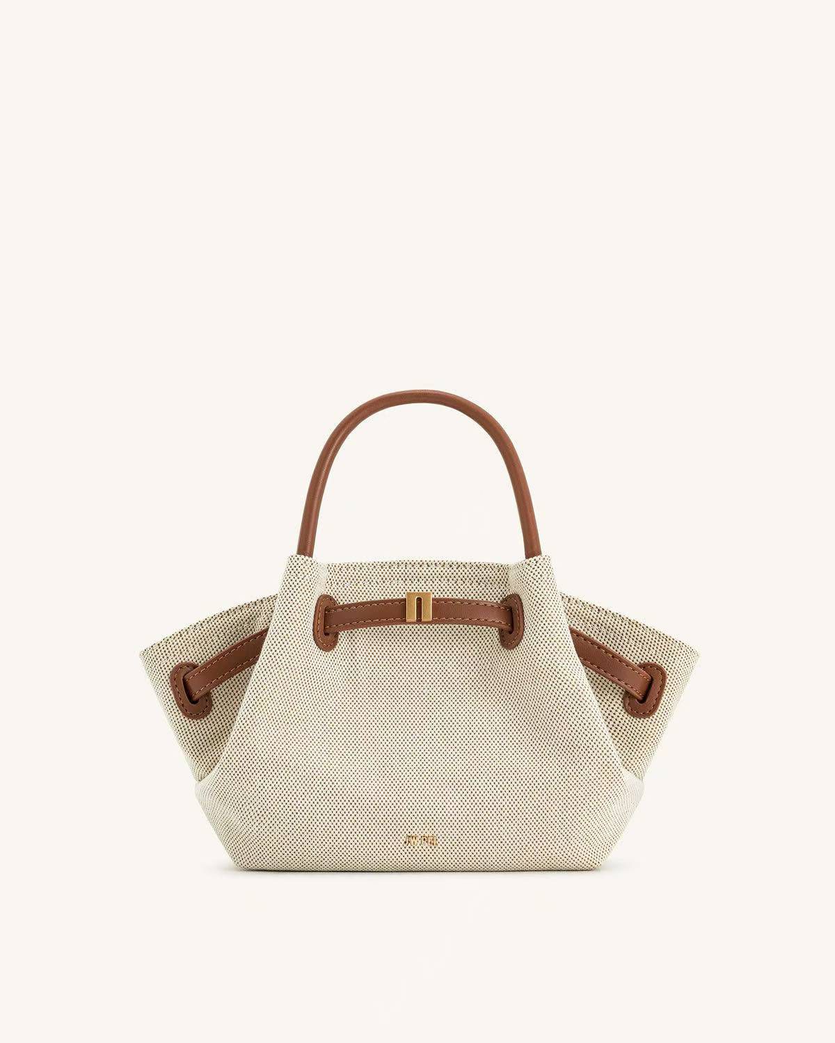 J-W P-E-I Premium Mini Women Bag – Maroon | With Brand Tag & Dust Bag (White/Brown)