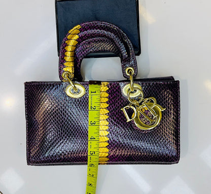 New Design Dior Brand Official Model Women Bag – With Dust Bag & Box (Maroon/Mustard)