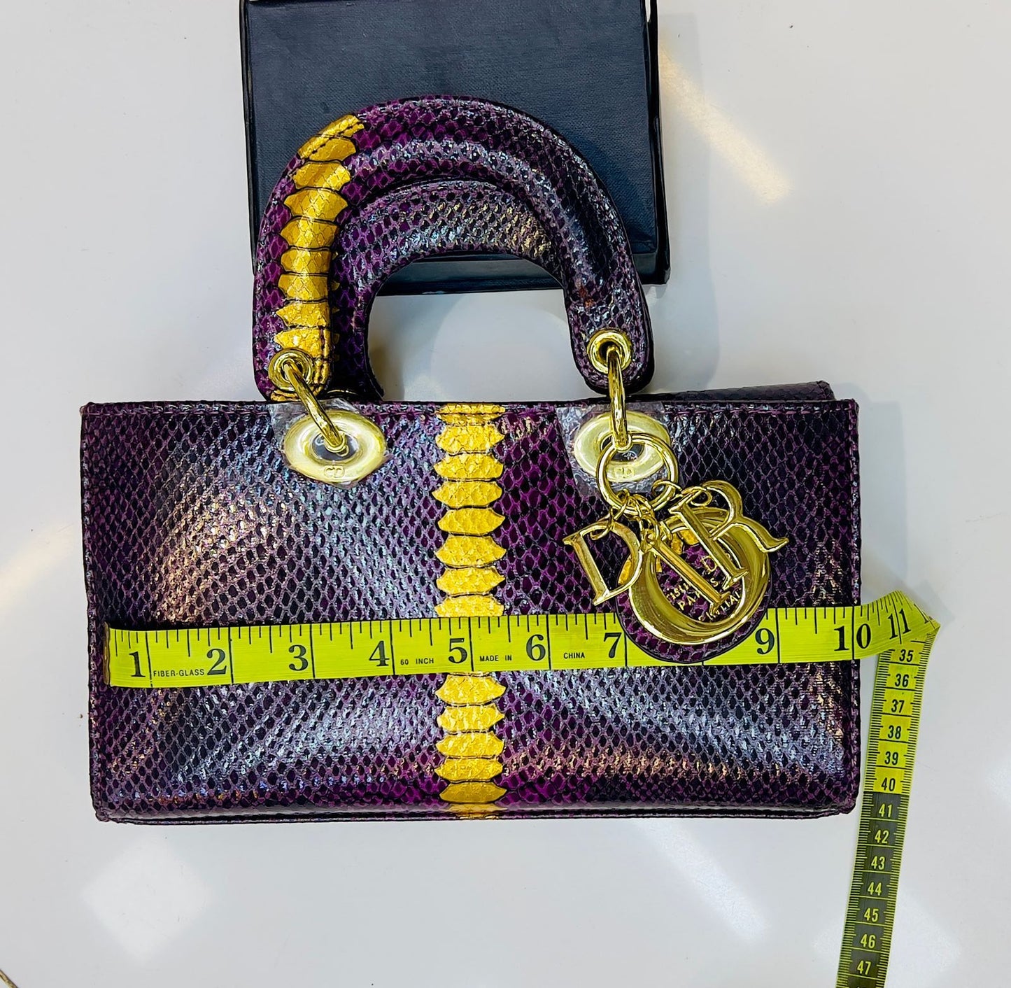 New Design Dior Brand Official Model Women Bag – With Dust Bag & Box (Maroon/Mustard)