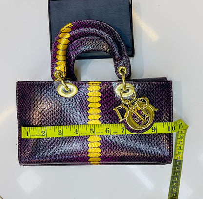 New Design Dior Brand Official Model Women Bag – With Dust Bag & Box (Maroon/Mustard)