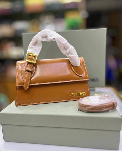 JACQUEMUS – The Long Chiquito Women Bag (With Buckle)(Brown)