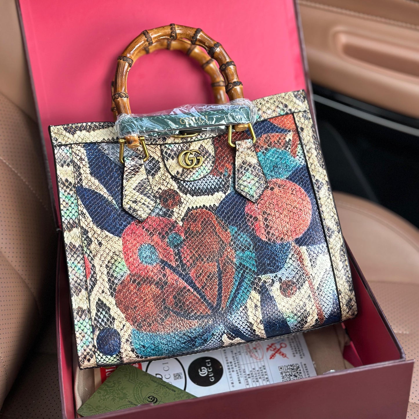 G-U-C-C-I Luxury Bamboo Handle Series Women Bag – Master Quality | (Colorful)