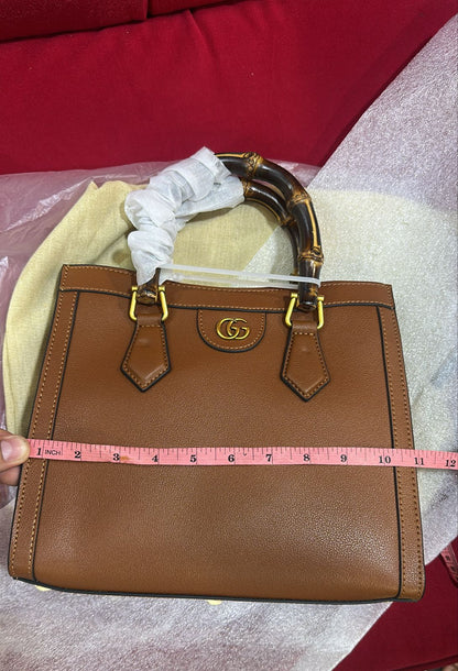 GUCCI Diana NM Bamboo Handle Tote – GG Canvas Women Bag