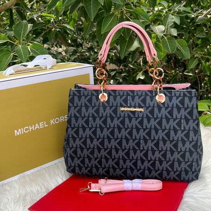 MICHAEL KORS – Elegant Handbag with Long Belt (Black)