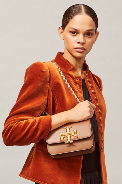 TORY BURCH – Classic Convertible Shoulder Bag (Brown)