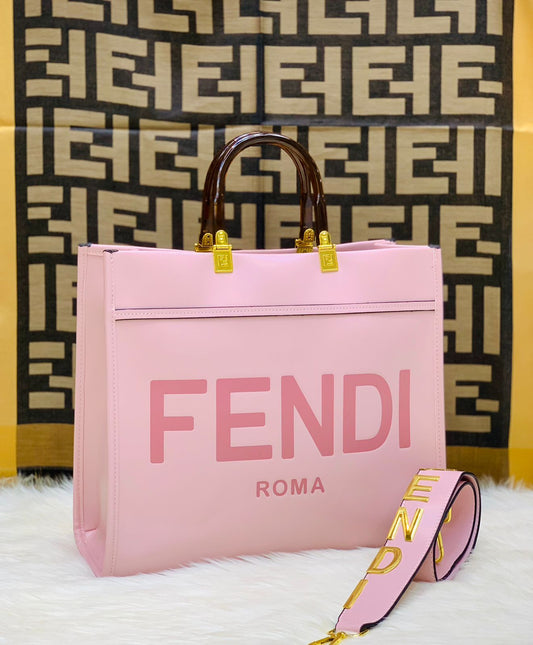 F-E-N-D-I Premium Tote Women Bag – Luxury Edition (Pink)