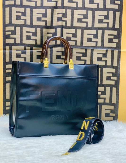 F-E-N-D-I Premium Tote Women Bag – Luxury Edition (Black-3)