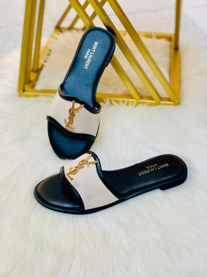 YSL SAINT LAURENT JUTT SLIPPERS – Women Shoes (New Arrival) (Black)