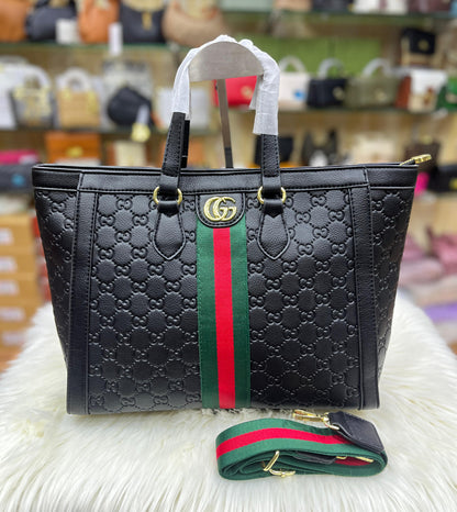 GUCCI SOFT LEATHER TOTE BAG – Women Bag (Black)