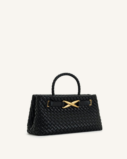 JW PEI ELORA WOVEN TOTE BAG – Women Bag (Black)