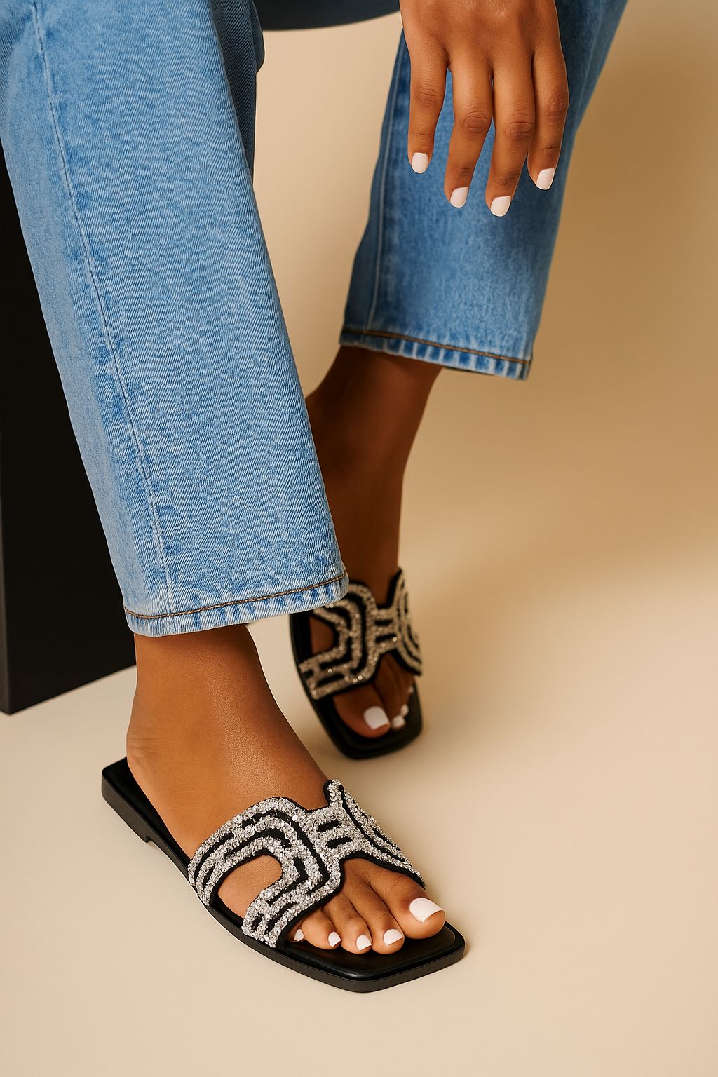 HERMES – Medicated & Soft Slippers (Black)